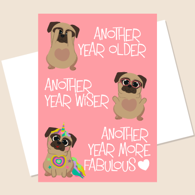 Another Year More Fabulous Greeting Card