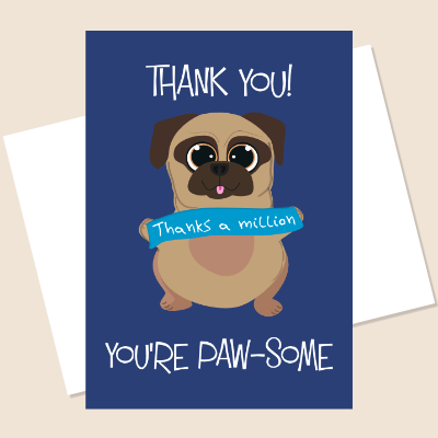Thank You You’re Paw-Some Greeting Card