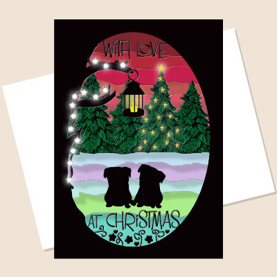 With Love At Christmas Greeting Card